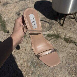 Jersey Blush Multi High Heel Sandals by Steven, Steve madden sz7